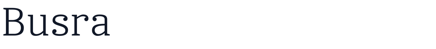 Busra — Busra-ExtraLight.ttf