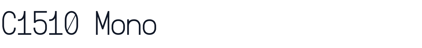 C1510 Mono — C1510Mono-Regular.ttf