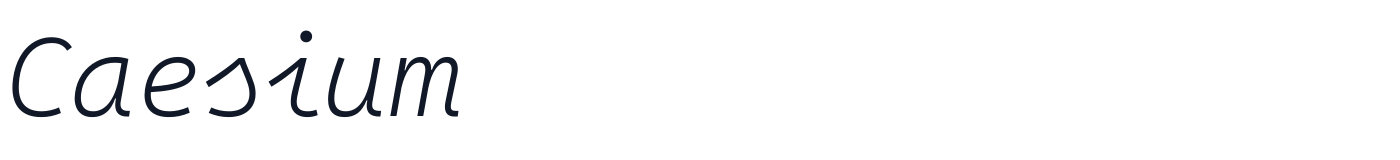 Caesium — Caesium-LightItalic.ttf