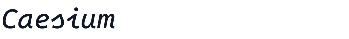 Caesium — Caesium-MediumItalic.ttf