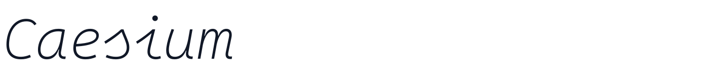 Caesium — Caesium-ThinItalic.ttf