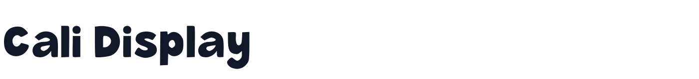 Cali Display — CaliDisplay-Regular.otf