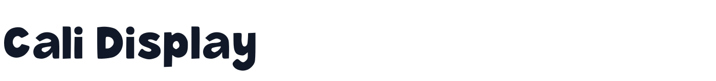 Cali Display — CaliDisplay-Regular.ttf