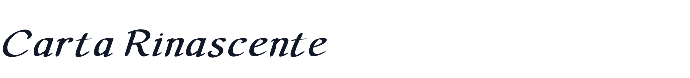 Carta Rinascente — CartaRinascente-BoldItalic.ttf