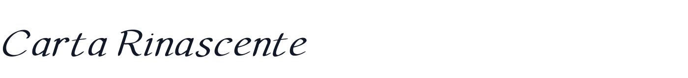 Carta Rinascente — CartaRinascente-Italic.ttf