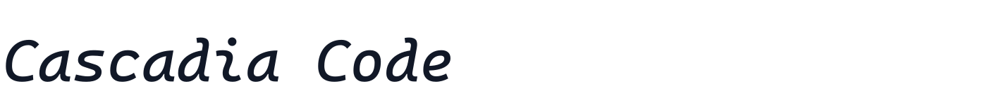 Cascadia Code — CascadiaCode-Italic[wght].ttf