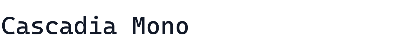 Cascadia Mono — CascadiaMono[wght].ttf