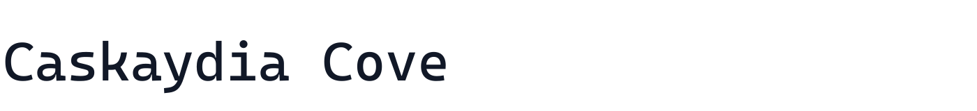 Caskaydia Cove — CaskaydiaCove-Regular.otf