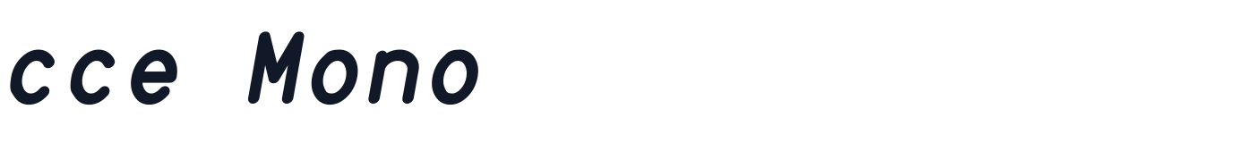 cce Mono — cceMono-BoldItalic.ttf