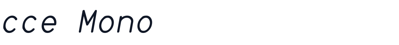 cce Mono — cceMono-Italic.ttf