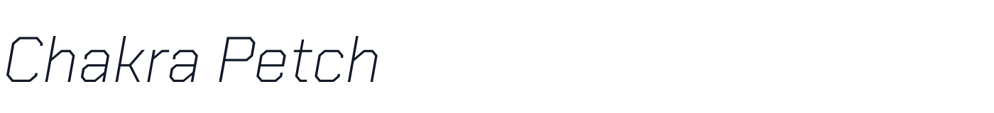 Chakra Petch — ChakraPetch-ExtraLightItalic.ttf