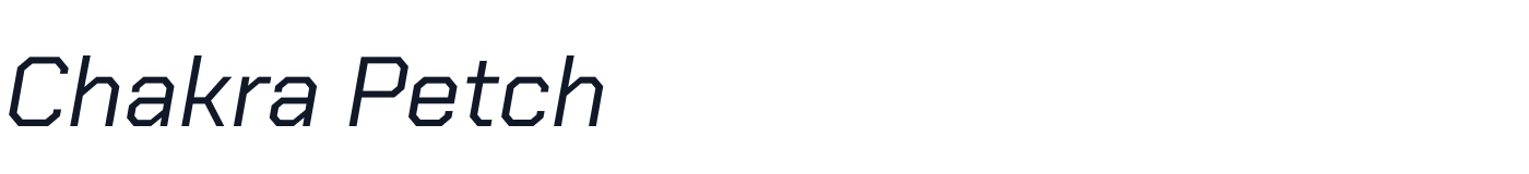 Chakra Petch — ChakraPetch-Italic.ttf