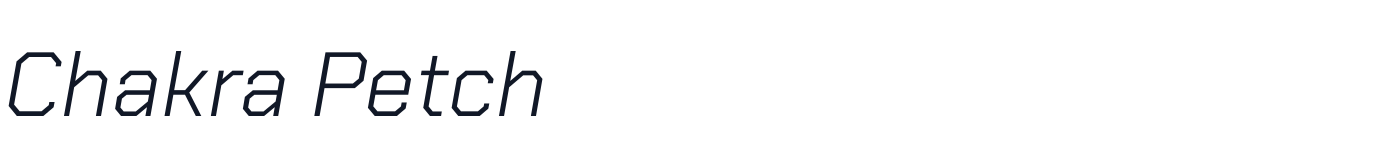 Chakra Petch — ChakraPetch-LightItalic.ttf