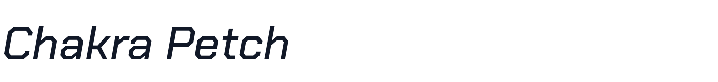 Chakra Petch — ChakraPetch-MediumItalic.ttf