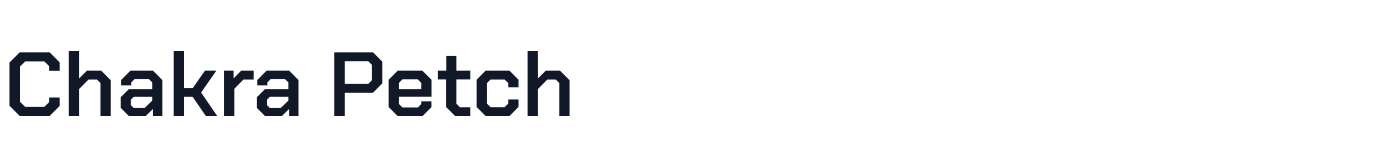 Chakra Petch — ChakraPetch-SemiBold.ttf
