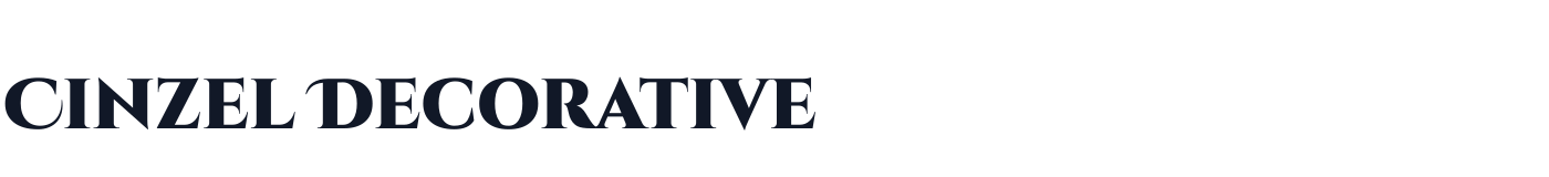 Cinzel Decorative — CinzelDecorative-Black.ttf