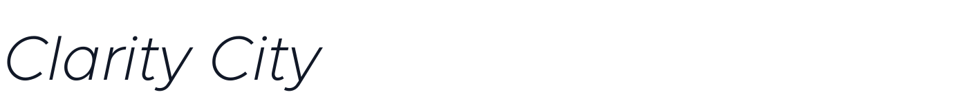 Clarity City — clarity-city-latin-200-italic.ttf