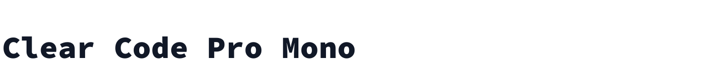 Clear Code Pro Mono — ClearCodeProMono-Black.ttf