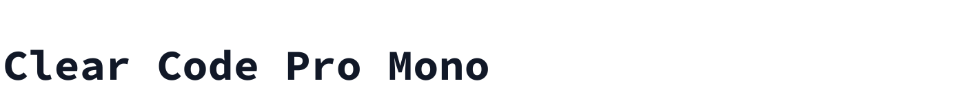 Clear Code Pro Mono — ClearCodeProMono-Bold.ttf
