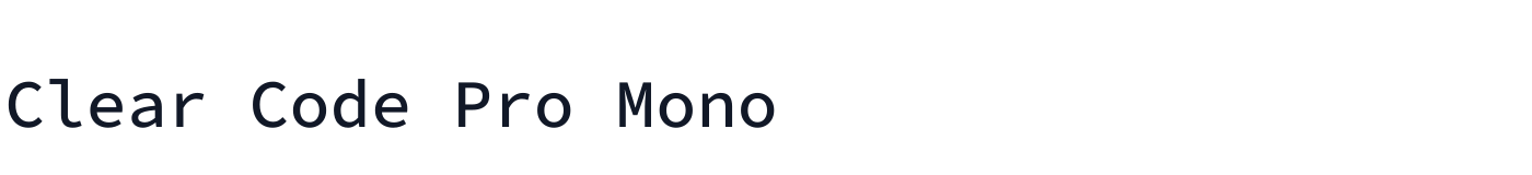 Clear Code Pro Mono — ClearCodeProMono-Medium.ttf