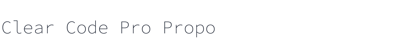Clear Code Pro Propo — ClearCodeProPropo-ExtraLight.ttf