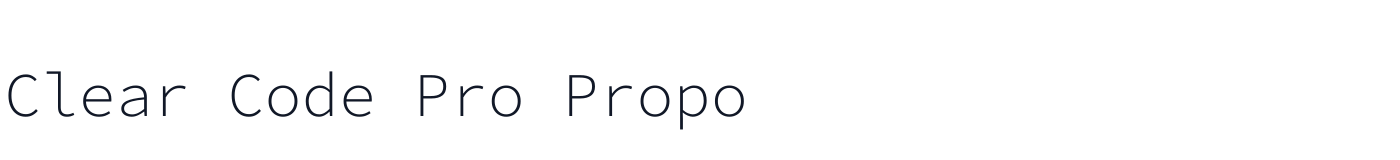 Clear Code Pro Propo — ClearCodeProPropo-Light.ttf