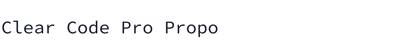 Clear Code Pro Propo — ClearCodeProPropo-Regular.ttf
