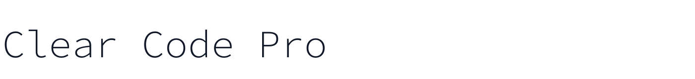 Clear Code Pro — ClearCodePro-Light.ttf