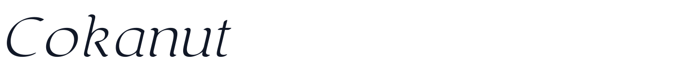 Cokanut — Cokanut-Light-Italic.otf
