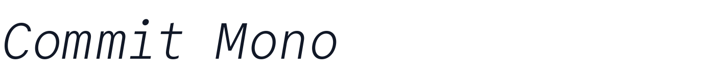Commit Mono — commit-mono-latin-200-italic.ttf
