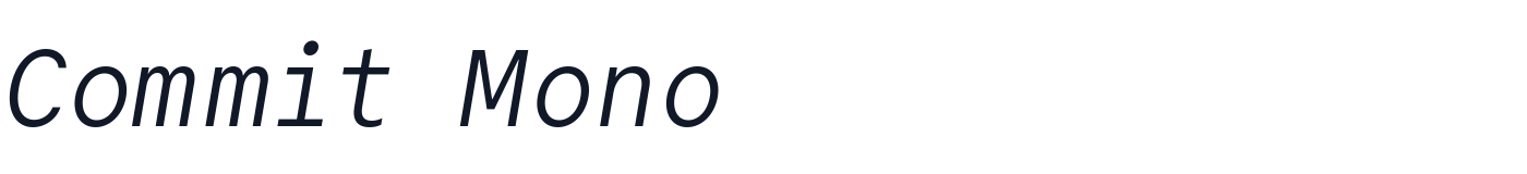Commit Mono — commit-mono-latin-300-italic.ttf