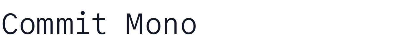 Commit Mono — commit-mono-latin-300-normal.ttf