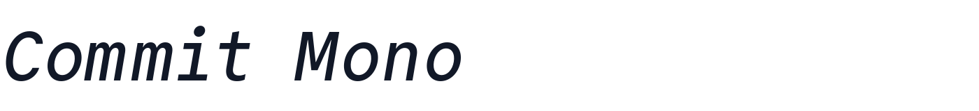 Commit Mono — commit-mono-latin-500-italic.ttf
