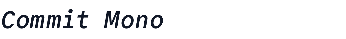 Commit Mono — commit-mono-latin-600-italic.ttf