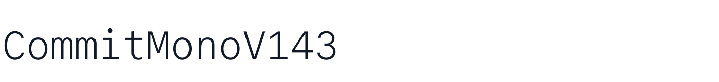 CommitMonoV143 — CommitMonoV143-200Regular.otf