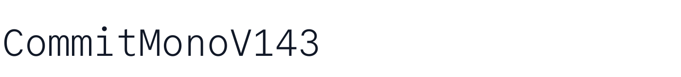 CommitMonoV143 — CommitMonoV143-225Regular.otf