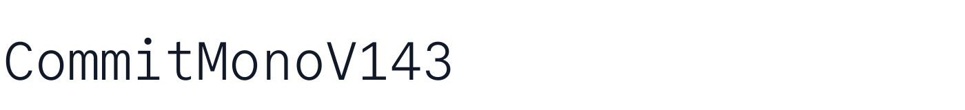 CommitMonoV143 — CommitMonoV143-250Regular.otf