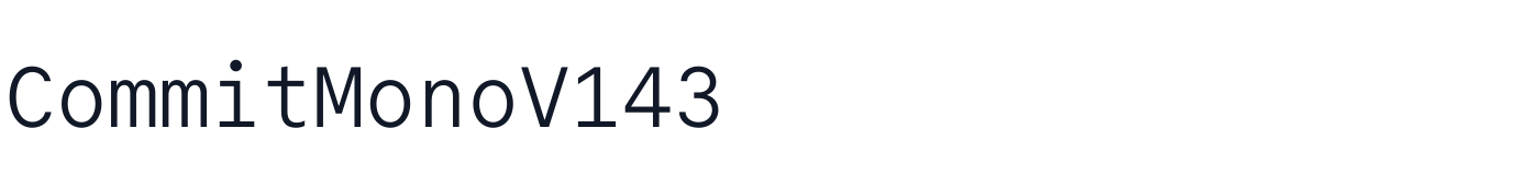 CommitMonoV143 — CommitMonoV143-300Regular.otf