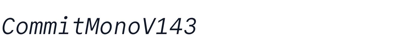 CommitMonoV143 — CommitMonoV143-325Italic.otf