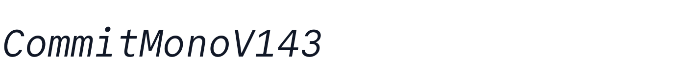CommitMonoV143 — CommitMonoV143-350Italic.otf