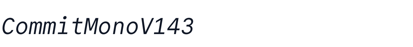 CommitMonoV143 — CommitMonoV143-375Italic.otf