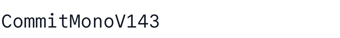 CommitMonoV143 — CommitMonoV143-375Regular.otf