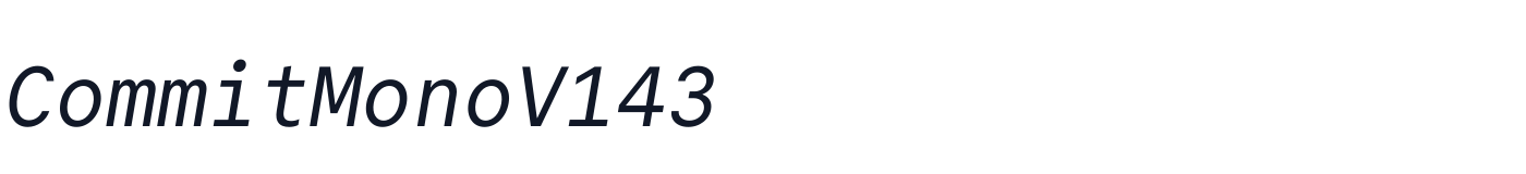 CommitMonoV143 — CommitMonoV143-400Italic.otf