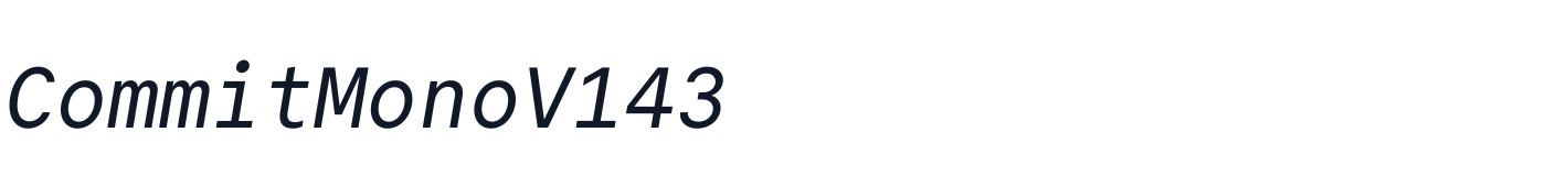 CommitMonoV143 — CommitMonoV143-425Italic.otf
