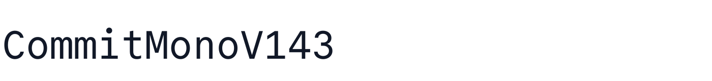 CommitMonoV143 — CommitMonoV143-425Regular.otf