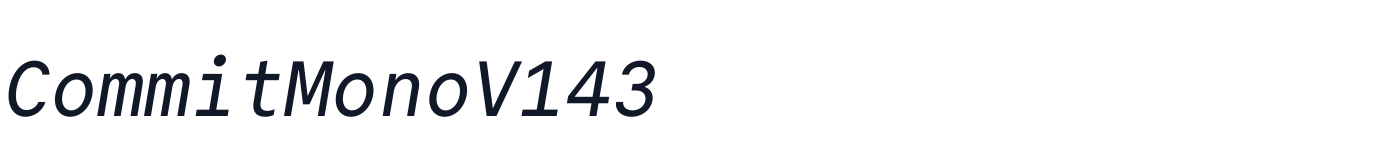 CommitMonoV143 — CommitMonoV143-450Italic.otf