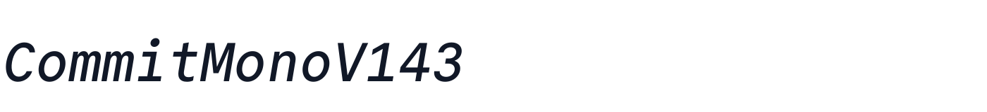 CommitMonoV143 — CommitMonoV143-525Italic.otf
