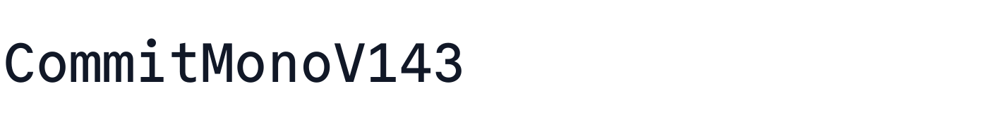 CommitMonoV143 — CommitMonoV143-525Regular.otf