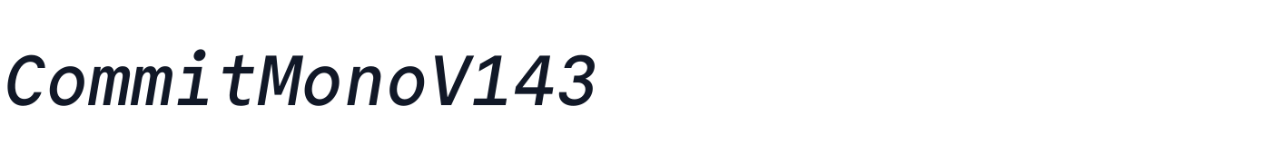 CommitMonoV143 — CommitMonoV143-550Italic.otf