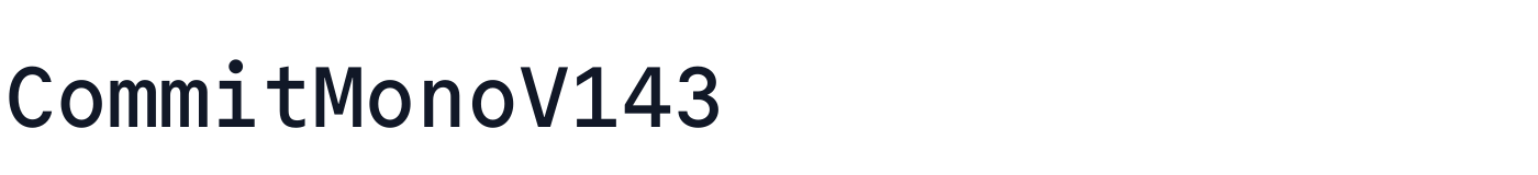 CommitMonoV143 — CommitMonoV143-550Regular.otf